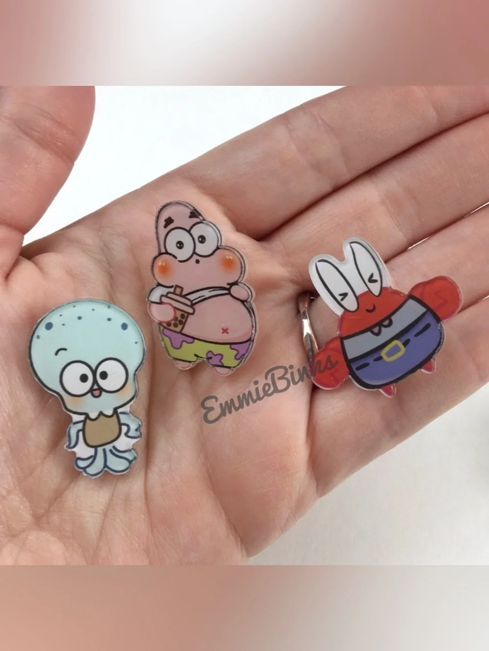 New Sponge Bob Square Pants Collectible Pin Set, Boba Patrick Brooch Cartoon - Picture 2 of 7